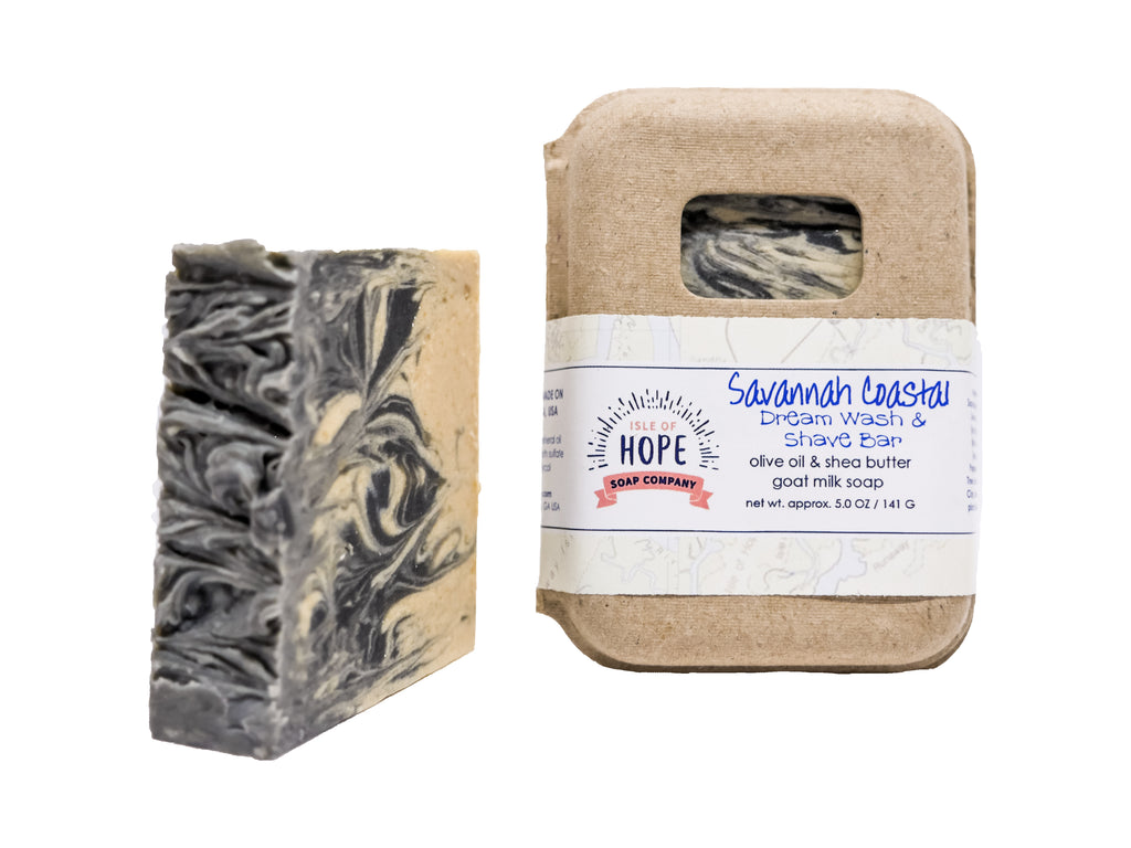 Savannah Coastal - Charcoal and Clay Soap and Shave Bar